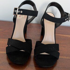 Black strappy sandals
